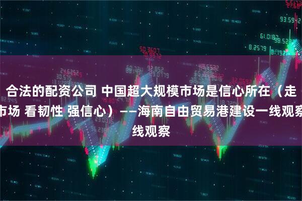 合法的配资公司 中国超大规模市场是信心所在(走市场 看韧性 强信心)——海南自由贸易港建设一线观察